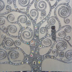 Панно декоративное дерево жизни серебро