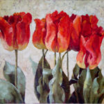 Картина красные тюльпаны