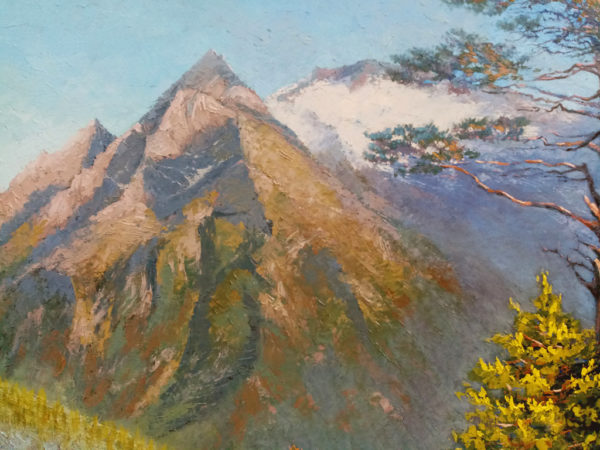 Фрагмент картины масляными красками на холсте