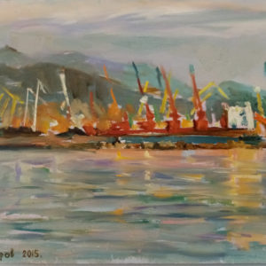 Картина маслом порт