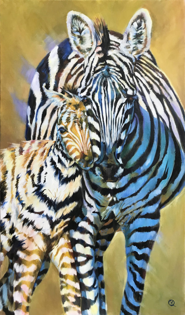 Картина маслом на холсте зебры