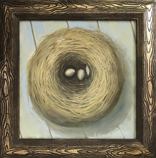 гнездо, картина маслом на холсте