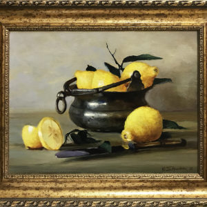 Натюрморт с лимонами маслом на холсте
